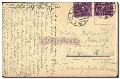 Katedra w Kolonii — widok dwóch wież — Verlag L. Wolschke, Berlin N° 43 — Rewers