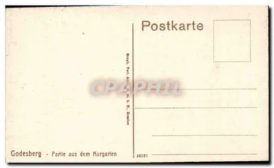 Godesberg — Część z Kurgartenu — Graph. Verl. A. Auinger & Söhne, Berlin — Rewers