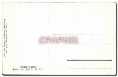 Baden-Baden — Część Josefinenbrücke — wydawca König & Stintheberg, Selbsterberg — Rewers