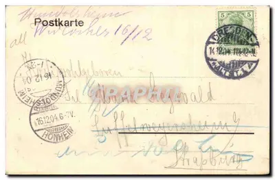 Dresden - Teatro Real da Corte com Monumento ao Rei Johann — Hermann Poy, Dresden, n°14 — Verso