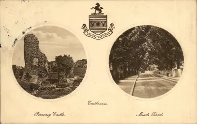 Castelo de Pevensey — Eastbourne — Meads Road — Tuck's Post Card