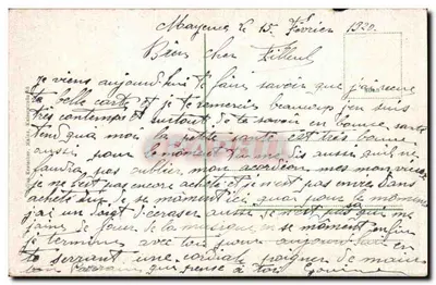 Mainz, port — widok portu z łodziami i kranami — wydawca nieznany — Rewers