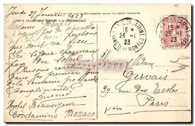 Monte-Carlo - Jardins - Subida da Estação — Edição Gilletta, n° 882 — Verso
