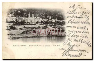 Monte-Carlo — Ogólny widok z Monako — ND Phot