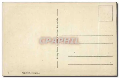 Stara pocztówka Kapele Kreuzigung Stolzenfels — Rewers