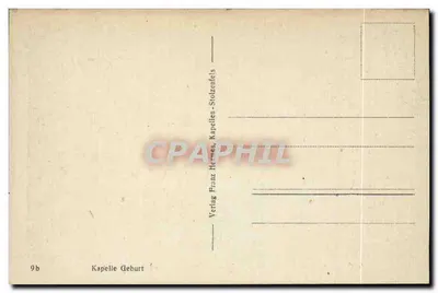Capela de nascimento — Natividade — editor Franz Hermes, n° 9b — Verso