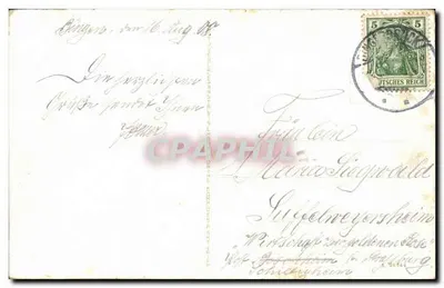 Zamek Rheinstein — zamek na skałach nad Rynem — wydawca nieznany — Rewers
