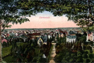 Darmstadt — vista panorâmica — editor desconhecido, número de série não visível