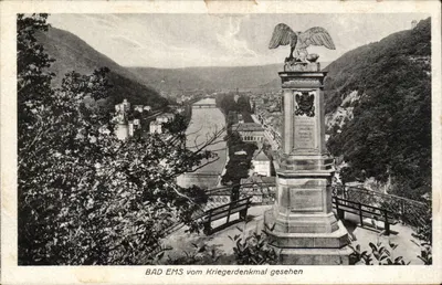 Bad Ems — vista do monumento aos mortos — 19 1553