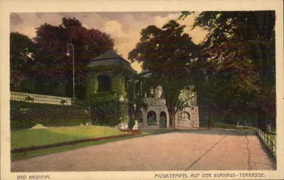Musiktempel na terrasse do Kurhaus — Bad Nauheim — editor Louis Bäser, Leipzig