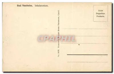 Bad Nauheim — Inhalatorium — Kunstverlagsanstalt Bruno Hansmann, Cassel, N° 98/76 — Rewers
