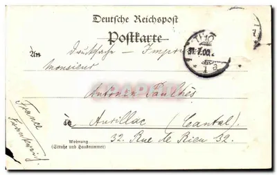 Langenmarkt com o portão verde — Danzig — Editora Otto Müller, Marburg — Verso