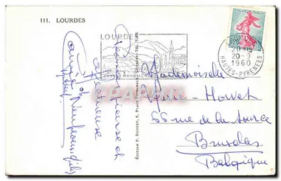 Lourdes — Jaskinia, statua NMP, świątynia — Wydawnictwo Edlux — Rewers