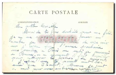 Paryż – Panorama nad Seiną ku Katedrze Notre-Dame i Sądowemu Pałacowi — A.P. n°43 — Rewers