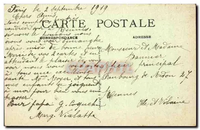 Paris — O Ponte Real e o Pavilhão da Flor — A.P. — Verso