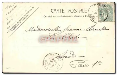 Paryż — Rue des Pyramides i Statua Jeanne d'Arc — wydawca anonimowy, nr 5083 — Rewers
