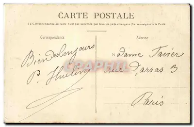 Bois de BOULOGNE — Pequeño Río del Lago de Longchamps — P. Marmuse, París — Reverso