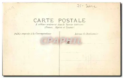 Paris — A prefeitura do 3º arrondissement — P.P.C. Paris — Verso