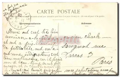 Paris — A Seine no Pont de Grenelle — P. Marmouse Paris, n°58 — Verso