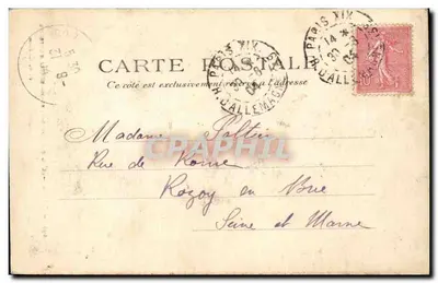 Paris — A Igreja Notre-Dame-des-Blancs-Manteaux — P. P. G. Paris — Verso