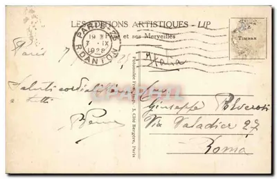Paryż - Rue Soufflot i Panthéon — wydawca LIP, n° 47 — Rewers