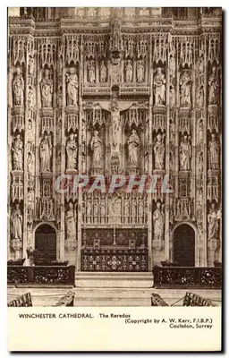Catedral de Winchester — O Reredos — Copyright by A. W. Kerr, F.I.B.P., Coulsdon, Surrey