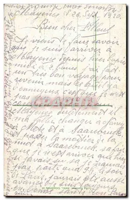 Mayence, igreja protestante — editor não identificado, número de série não visível — Verso