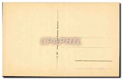 Interior do Minster de Freiburg — visão da nave — editor Hartmann, Mannheim, n° 207 — Verso