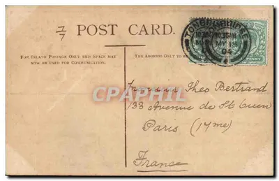 Cascata de Aysgarth — North Eastern Railway — Carta Postal N°31 — Alfred Bridges — Verso