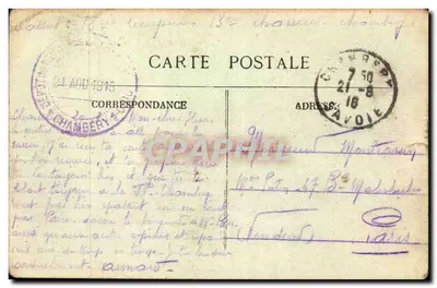 Chambéry (Savoie) — O Museu — Coleção L. Grimal — Verso
