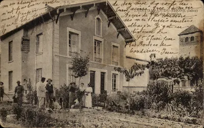 Saint Alban du Rhone - Vila das Polonias - cachorro de caça - cães de caça Bilhete postal antigo
