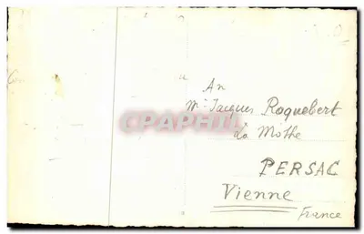 Scena teatralna — dwa postacie w strojach epokowych — wydawca nieznany — Rewers