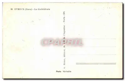 Évreux (Eure) — Katedra — G. Réant, wydawca, Paryż — Rewers