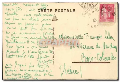 Besançon - Les Bains — Widok na dolinę Doubs z twierdzą — Wyd. Art 'Hélia' (Moselle) — Rewers