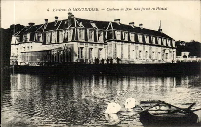 Vista de MONTDIDIER — Castelo de Bon transformado em Hospital — Warguier Edit. Montdidier