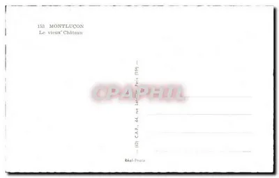 Montluçon — O velho Castelo — C.A.P. n°153, editor Lébèl — Verso