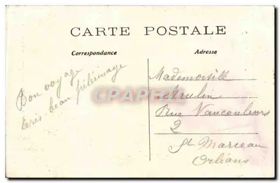 Geboortehuis van Jeanne d'Arc — onder de grote sparren — Phototype P. Testari, Epinal — Achterkant