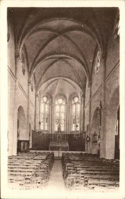 Treillières (Loire-Inférieure) — Interior da Igreja — F. Chapeau, editor, Nantes