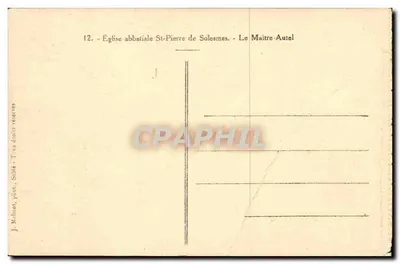 Igreja Abbatial de São Pedro de Solesmes — O Altar-Mestre — Verso