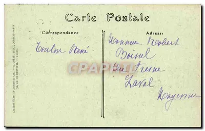Chartres — Statua Marceau — Starsze Zakłady Créteil i Cie, Paryż — Rewers