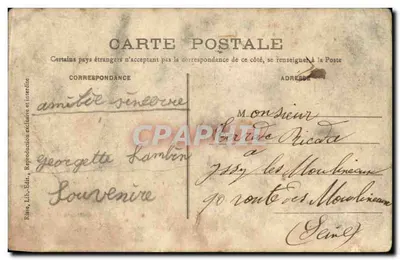 Floresta de Villers Cotterets - Equipage Menier - Hallali de Cervo a Fleury - Caça - cão - cão de caça - Bilhete postal antigo Hunt — Verso