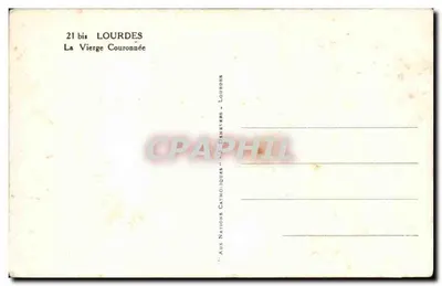 Lourdes — A Virgem Coroada — Éd. Lux — Verso
