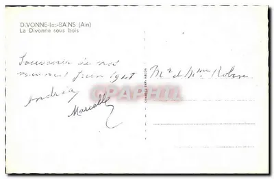 Divonne-les-Bains (Ain) — La Divonne sotto bosco — Cim — Verso