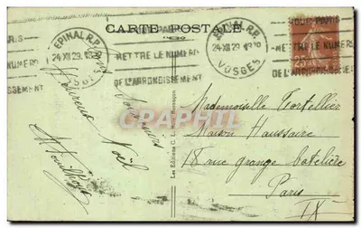 Épinal (Vosges) — Cours — Wydawnictwo C. L. Besançon, nr 7514 — Rewers