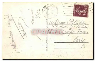 Marseille - La Corniche — widok wybrzeżny z budynkami i morzem — Wyd. Siaud, n°60 — Rewers