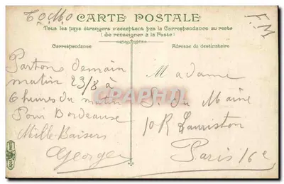 Celtis. La Consigne, La Santé et le Fort Richelieu — wydawca L.V. & Cie, nr 2180 — Rewers