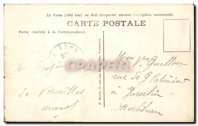 Versailles — O Grande Trianon — editor desconhecido, n° 114 — Verso