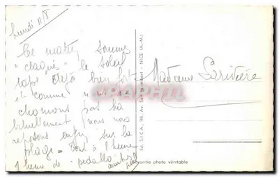 Menton — Stare Miasto i Plaża Portu — Wyd. S.I.C.A., 98, Av. Saint-Imbert - NICE (A.-M.) — Rewers