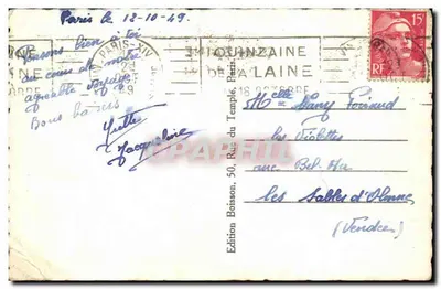 Paryż — Kościół Madeleine — wydawnictwo Lélu, nr 452 — Rewers