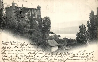 Castelo de Bourdeau — Lago do Bourget — Editor não identificado
